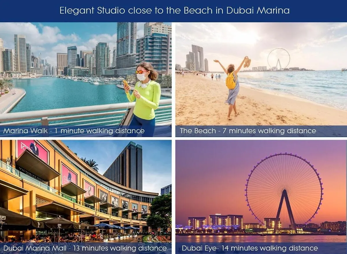 Elegant Studio In Marina Near Beach And Metro Z1113 Dubai 0*,  United Arab Emirates