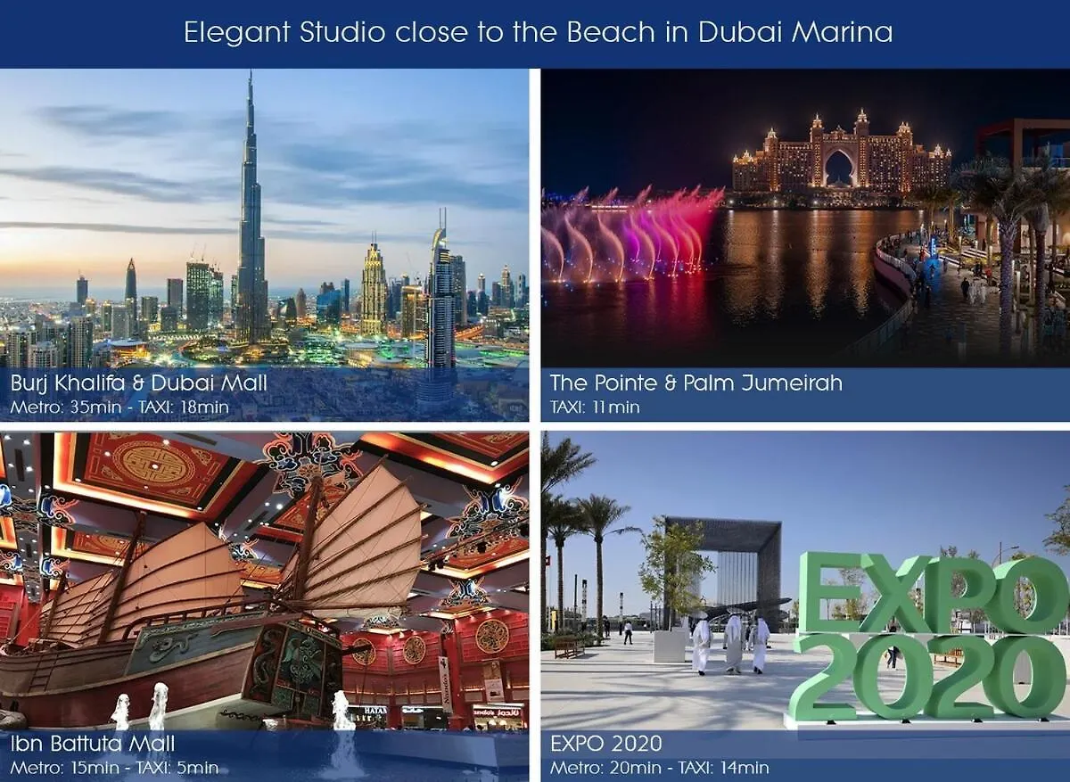 Elegant Studio In Marina Near Beach And Metro Z1113 Dubai Apartment